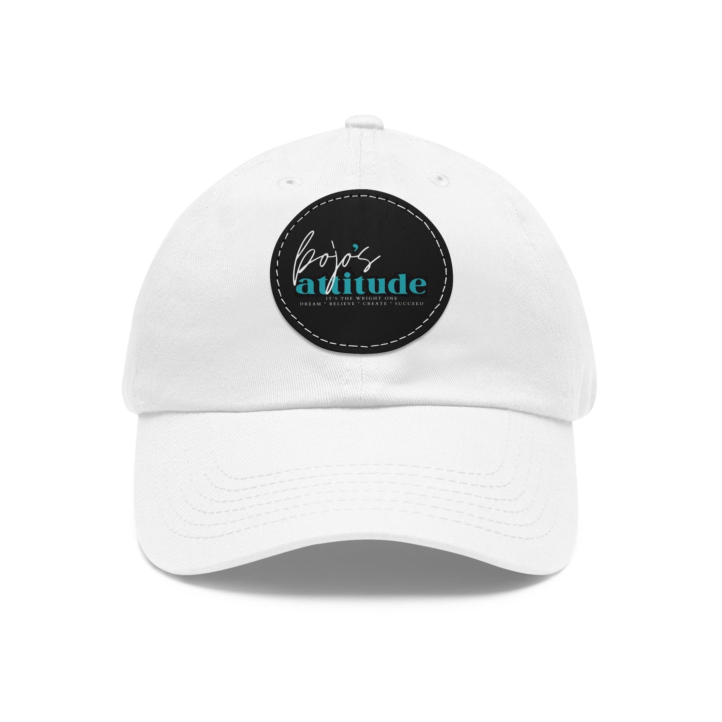 BoJo’s Attitude - Dad Hat with Leather Patch (Round)