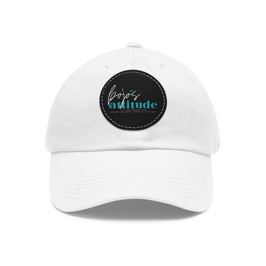 BoJo’s Attitude - Dad Hat with Leather Patch (Round)